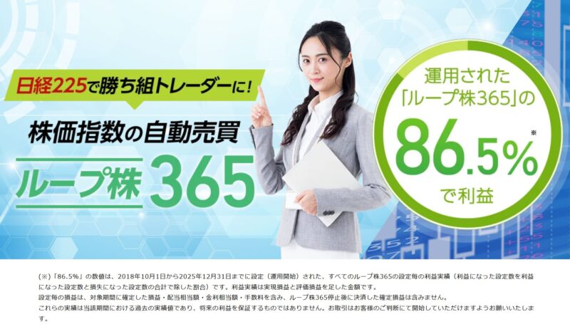ループ株365の実績