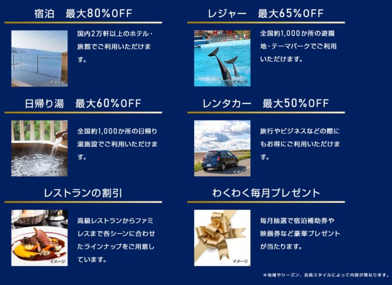 クラブオフでどんなサービスが受けられるの?